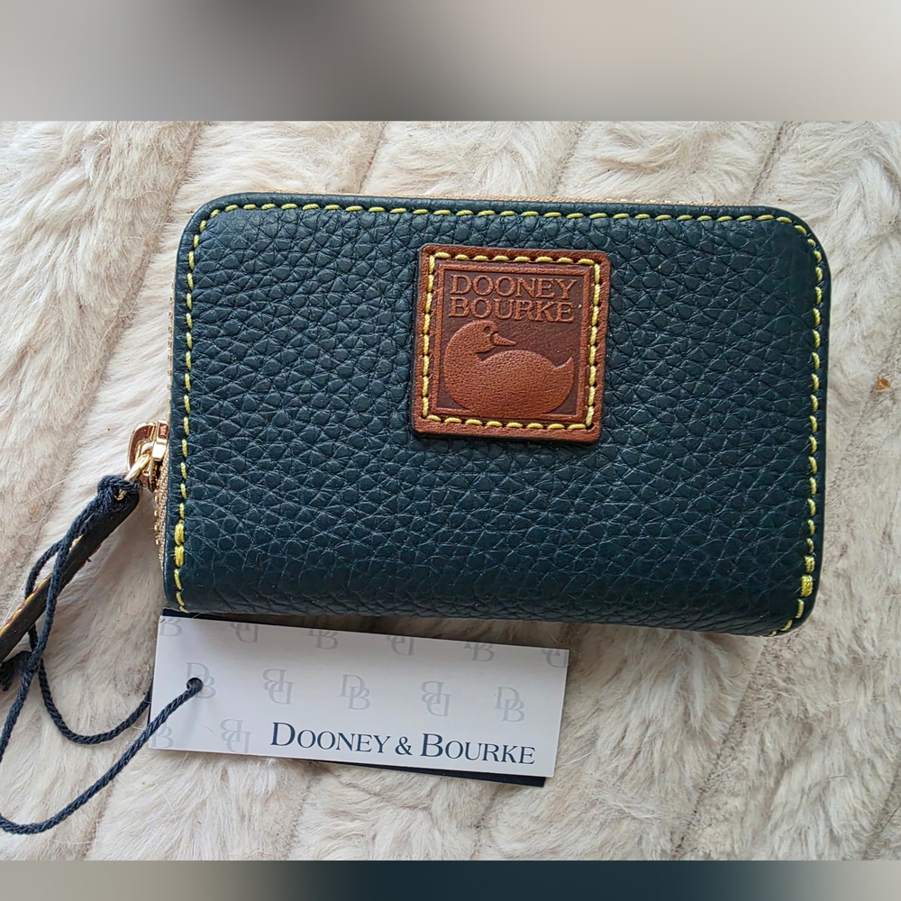 Dooney & Bourke Pebble Leather Wallet - Teal